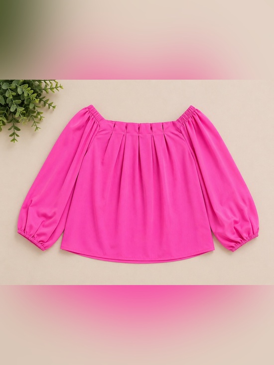 CROSBY by Mollie Burch Tops - Hot Pink CROSBY by Mollie Burch Off Shoulder Blouse Flowing Top Summer Chic